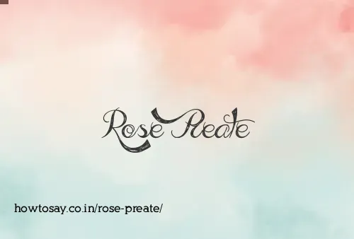 Rose Preate