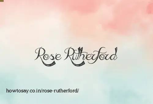 Rose Rutherford