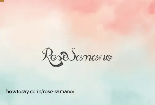 Rose Samano