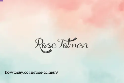 Rose Tolman