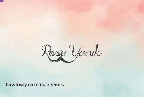 Rose Yanik