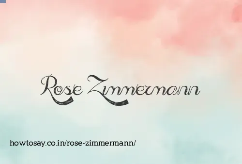 Rose Zimmermann