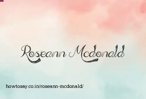 Roseann Mcdonald