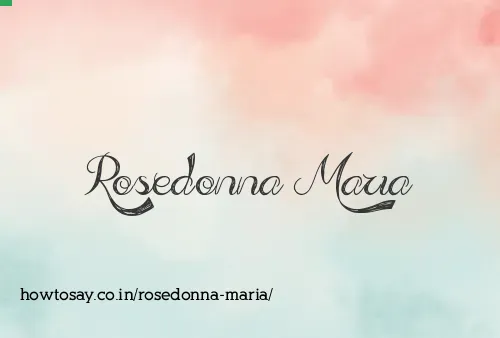 Rosedonna Maria