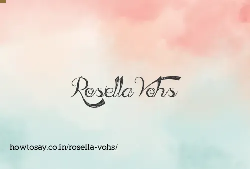 Rosella Vohs