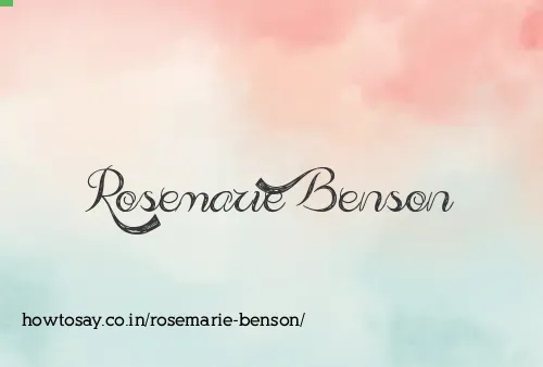 Rosemarie Benson