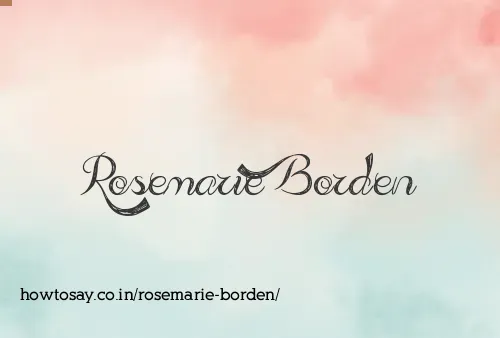 Rosemarie Borden