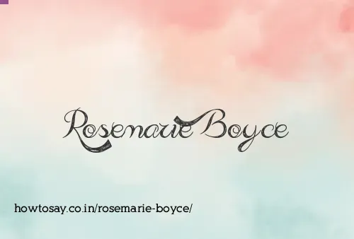 Rosemarie Boyce