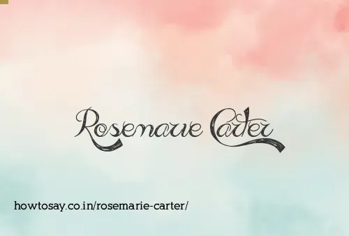Rosemarie Carter