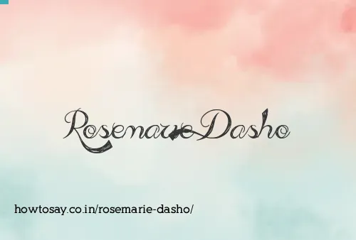 Rosemarie Dasho