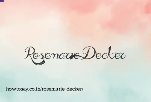 Rosemarie Decker