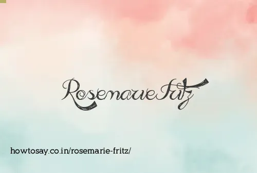 Rosemarie Fritz