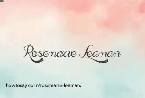 Rosemarie Leaman