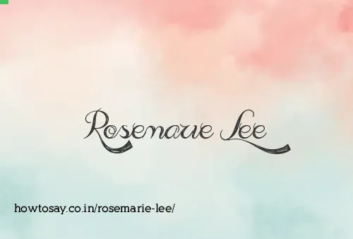 Rosemarie Lee