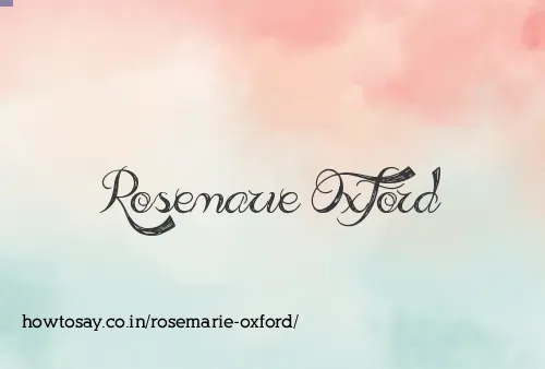 Rosemarie Oxford