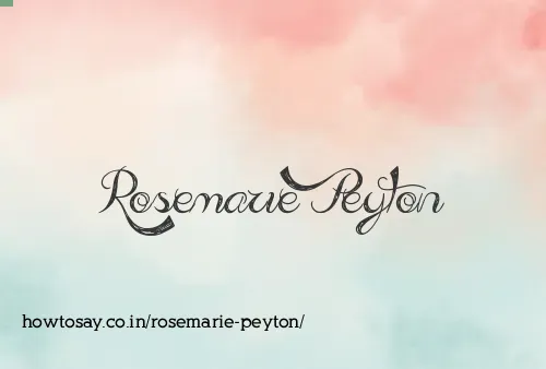 Rosemarie Peyton