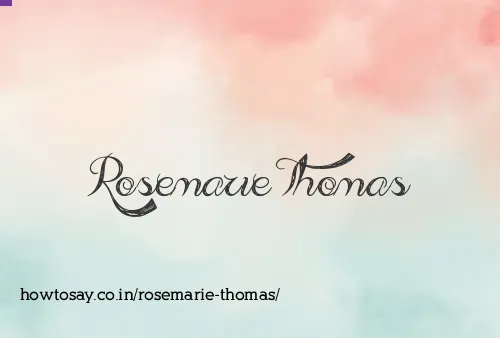 Rosemarie Thomas
