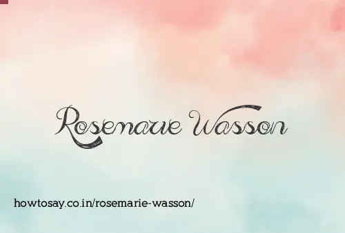 Rosemarie Wasson