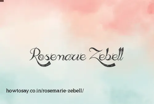 Rosemarie Zebell