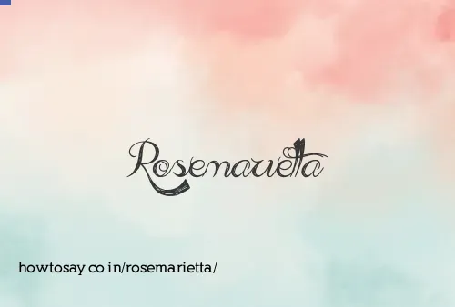 Rosemarietta