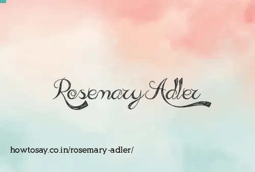Rosemary Adler