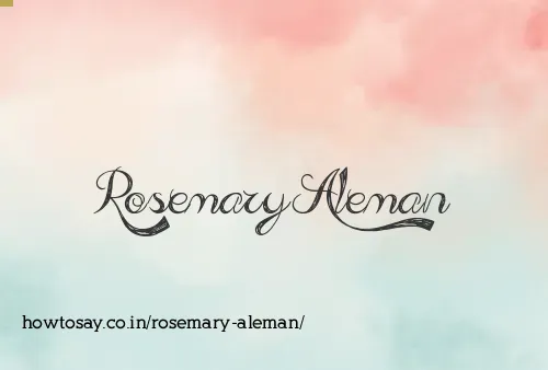 Rosemary Aleman
