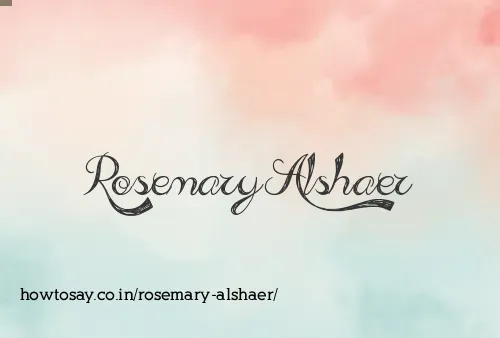Rosemary Alshaer