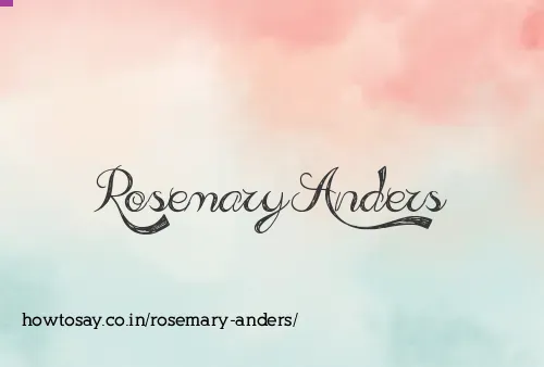 Rosemary Anders