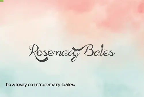 Rosemary Bales