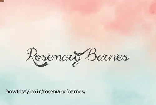 Rosemary Barnes