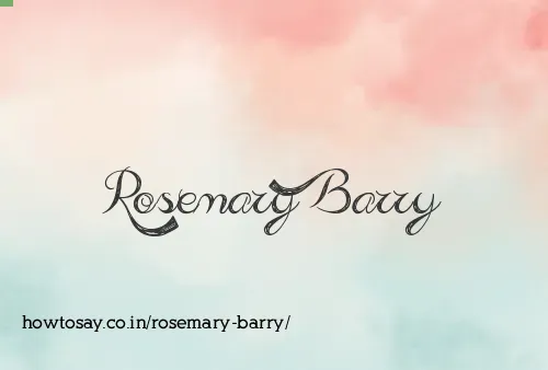 Rosemary Barry
