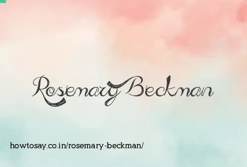 Rosemary Beckman