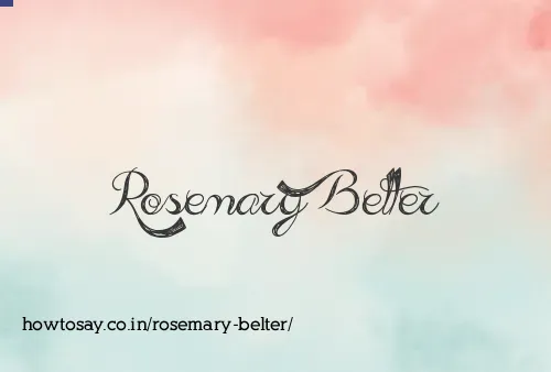 Rosemary Belter