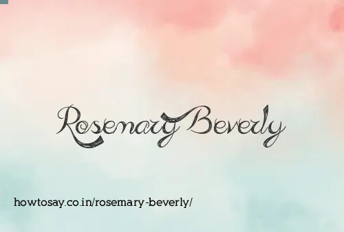 Rosemary Beverly