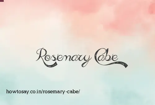Rosemary Cabe