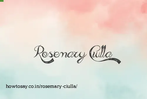 Rosemary Ciulla