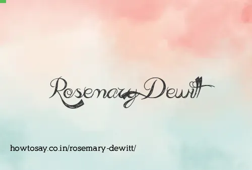 Rosemary Dewitt