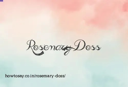 Rosemary Doss