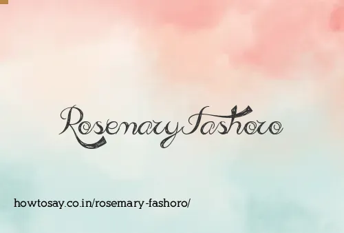 Rosemary Fashoro