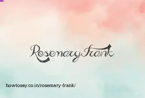 Rosemary Frank