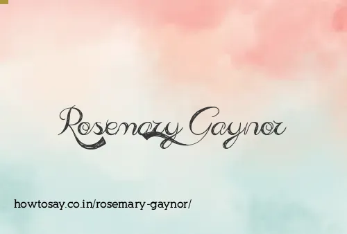 Rosemary Gaynor
