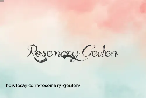 Rosemary Geulen