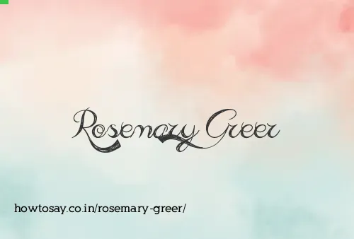 Rosemary Greer
