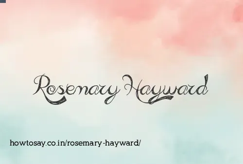 Rosemary Hayward