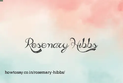 Rosemary Hibbs