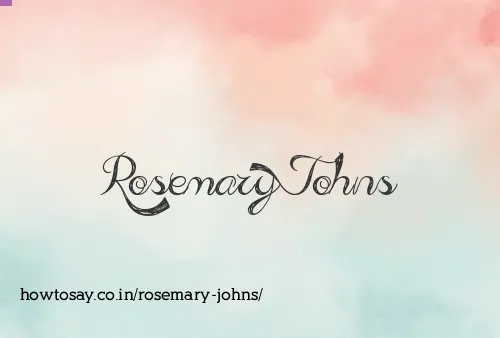 Rosemary Johns