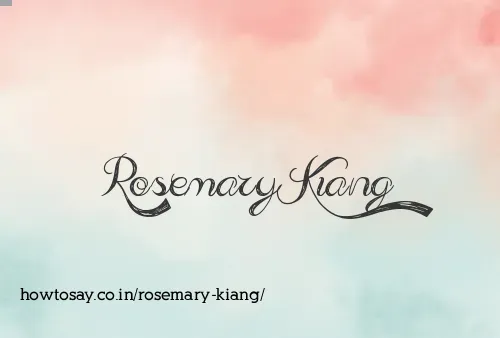 Rosemary Kiang