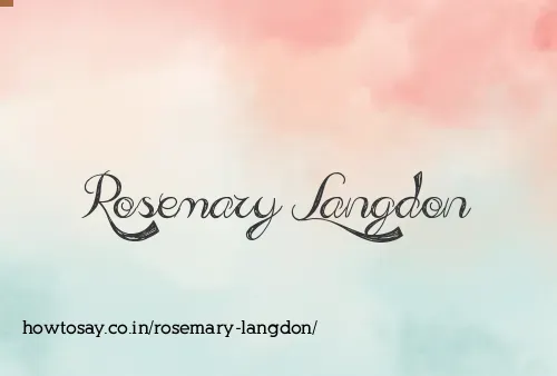 Rosemary Langdon