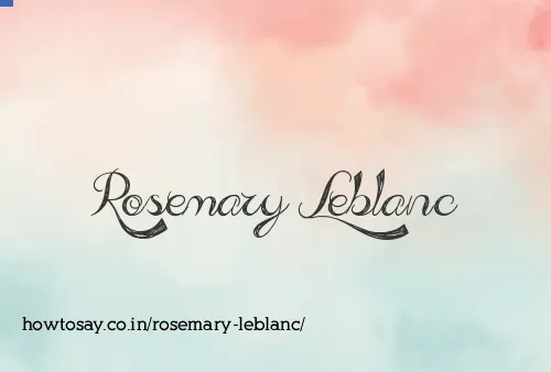 Rosemary Leblanc