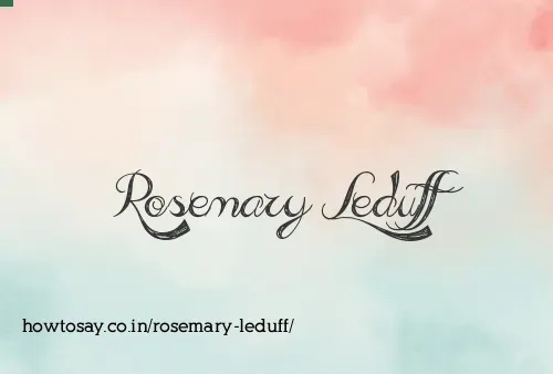 Rosemary Leduff